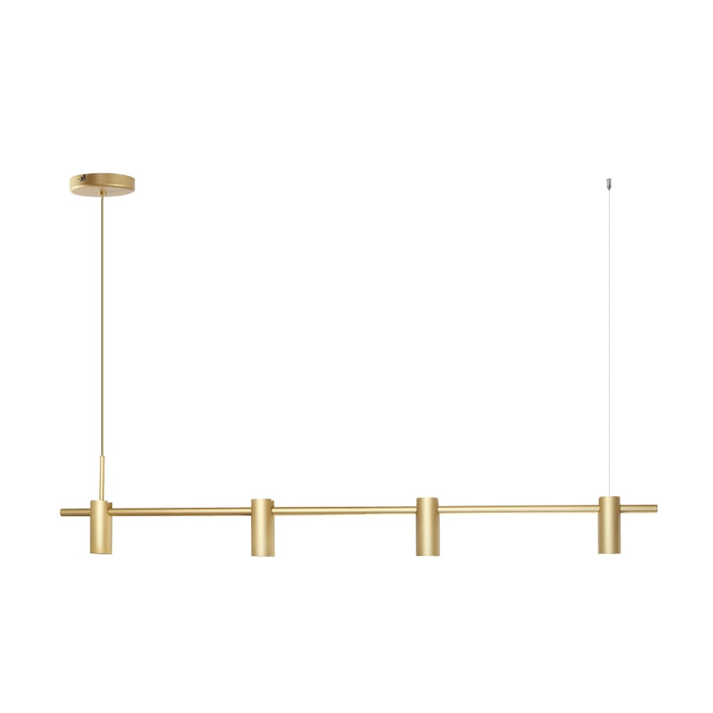 Luminária Pendente Moderno Flash 4X GU10 Cor Champagne Spotline