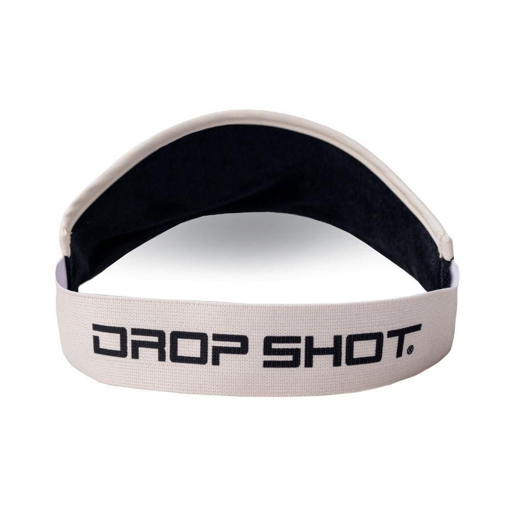 Viseira Estrela Drop Shot Fitness Padel Beach Tennis Praia Branco Com Preto