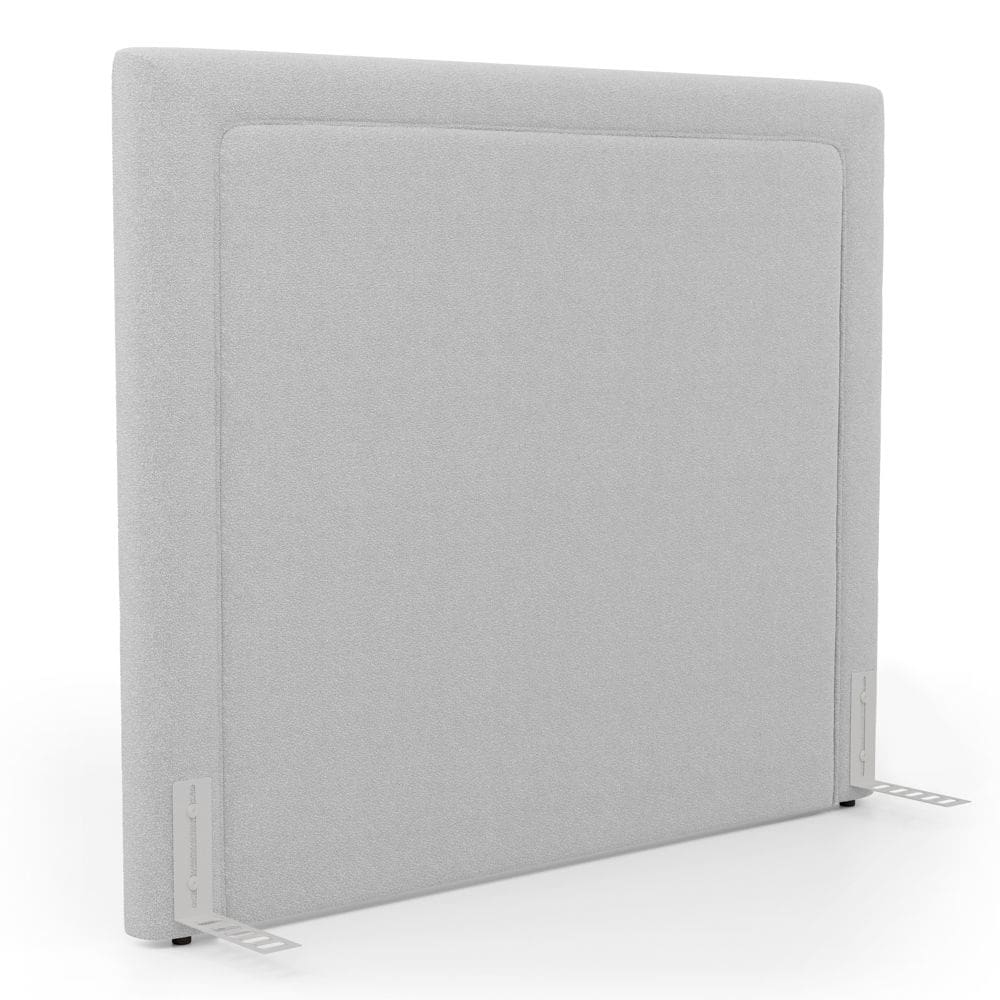 Cabeceira Cama Box Queen Size Alba 160cm com Frame Bouclé Cinza Claro - Desk Design