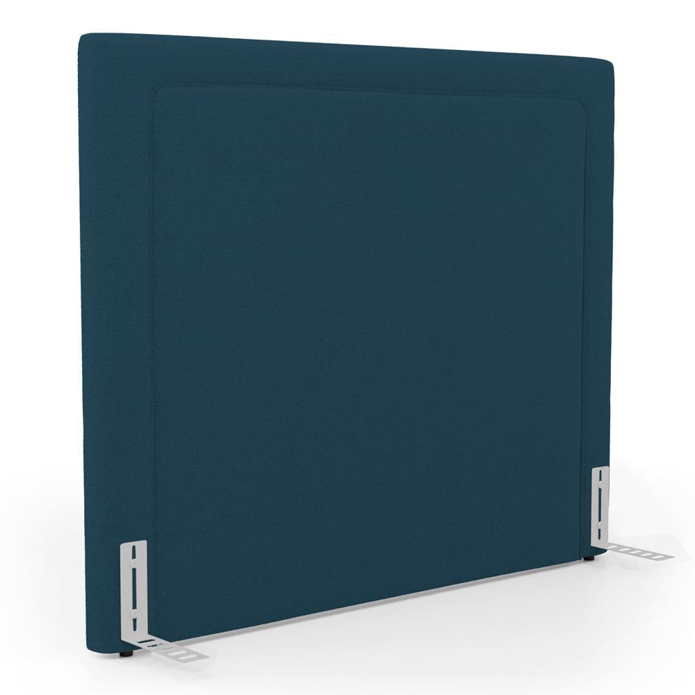 Cabeceira Cama Box Queen Size Alba 160cm com Frame Bouclé Azul Marinho - Desk Design