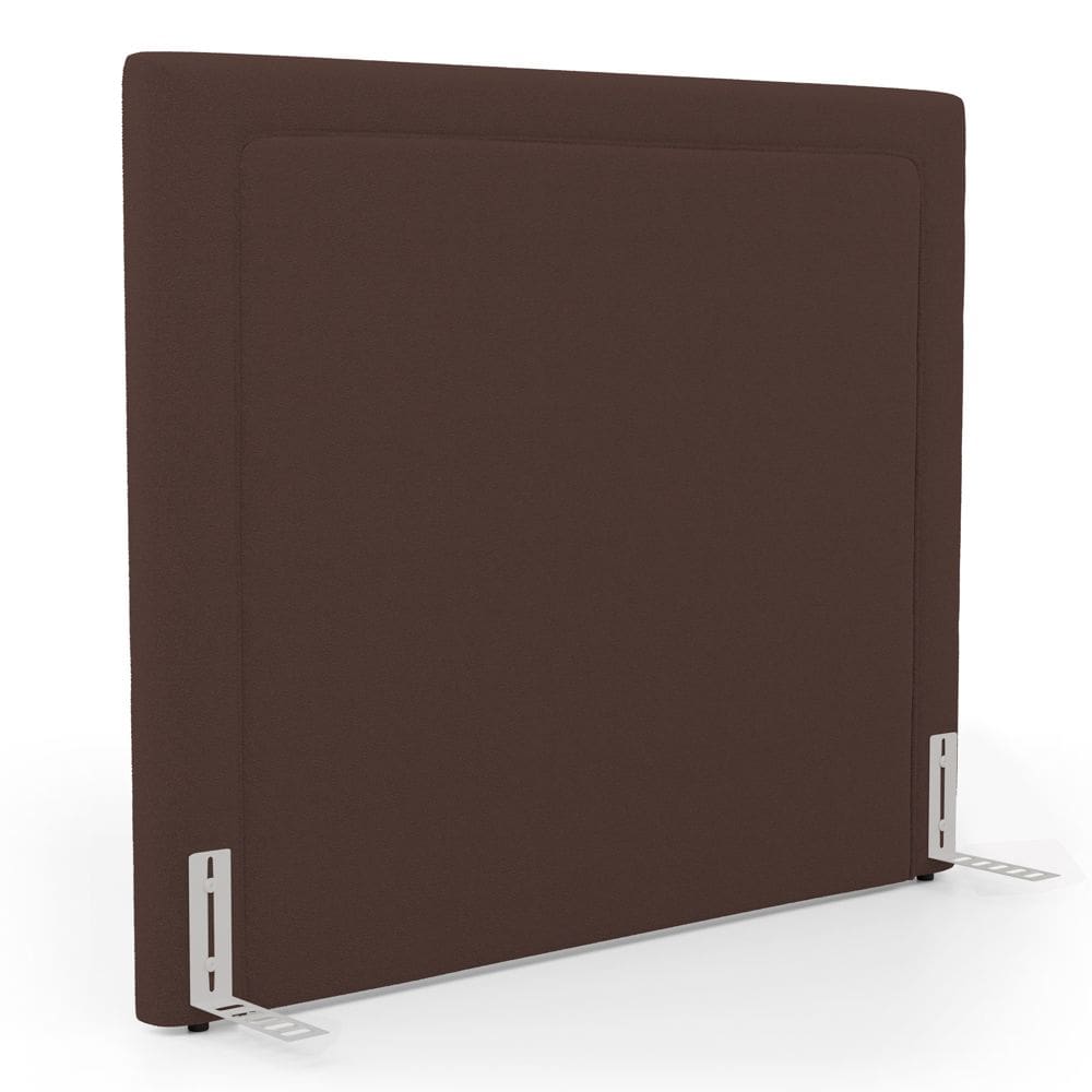 Cabeceira Cama Box Queen Size Alba 160cm com Frame Bouclé Marrom - Desk Design