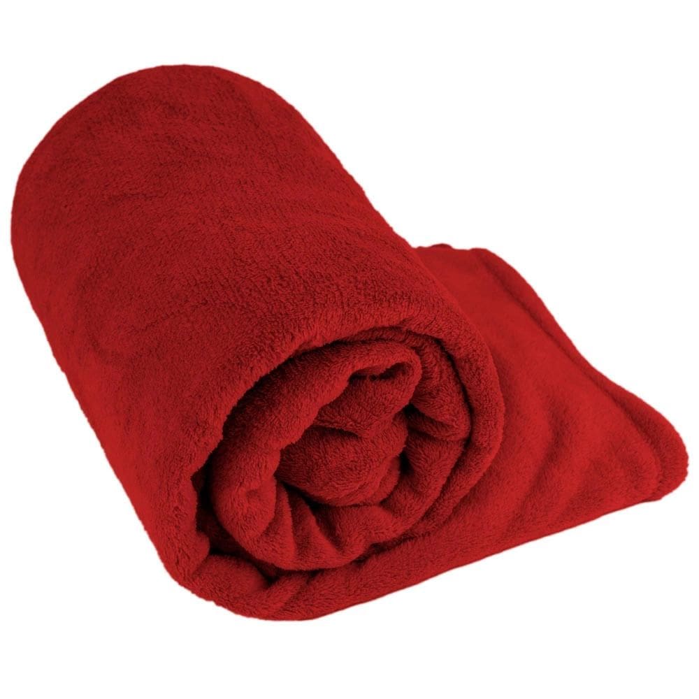 Manta Cobertor Casal Microfibra Andreza Fleece Bordô