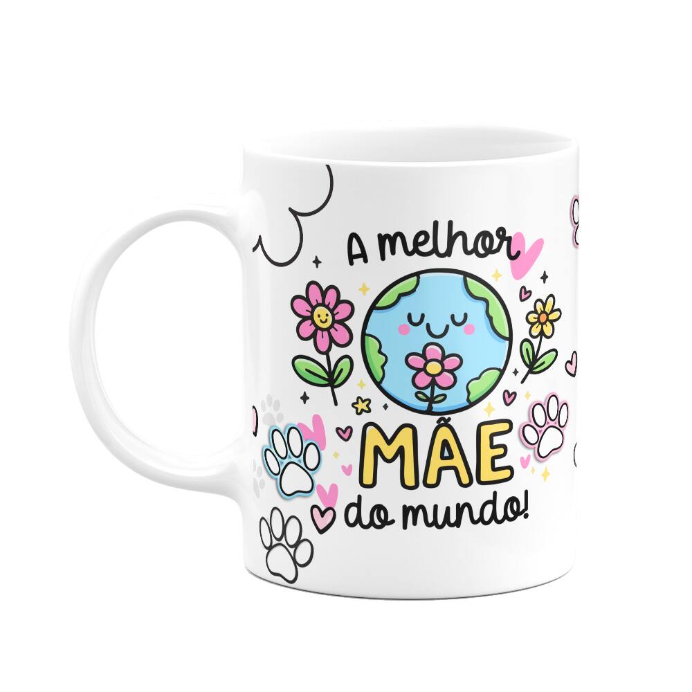 Caneca Mães - A melhor mãe do mundo - Mãe de Gato