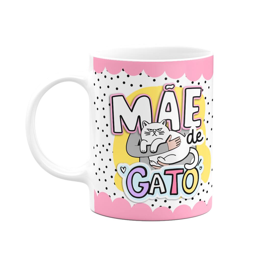 Caneca Mães - Mãe de Gato - FunPink - 325ml