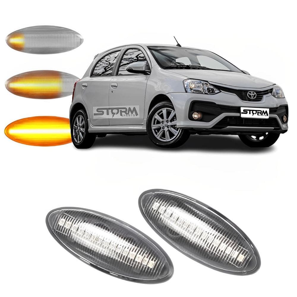 Pisca Seta Sequencial Para Toyota Etios Sedan Par Dinâmica