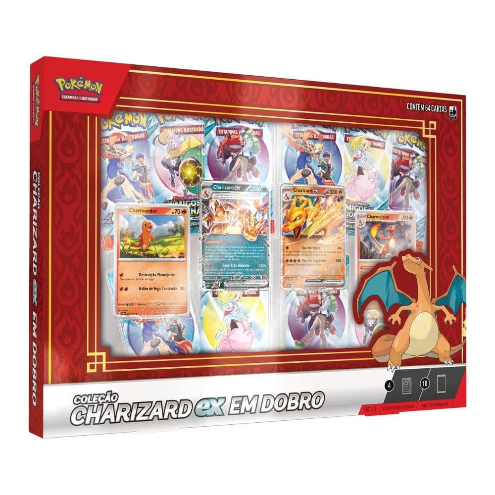 Pokemon Box de Coleção Charizard ex em Dobro