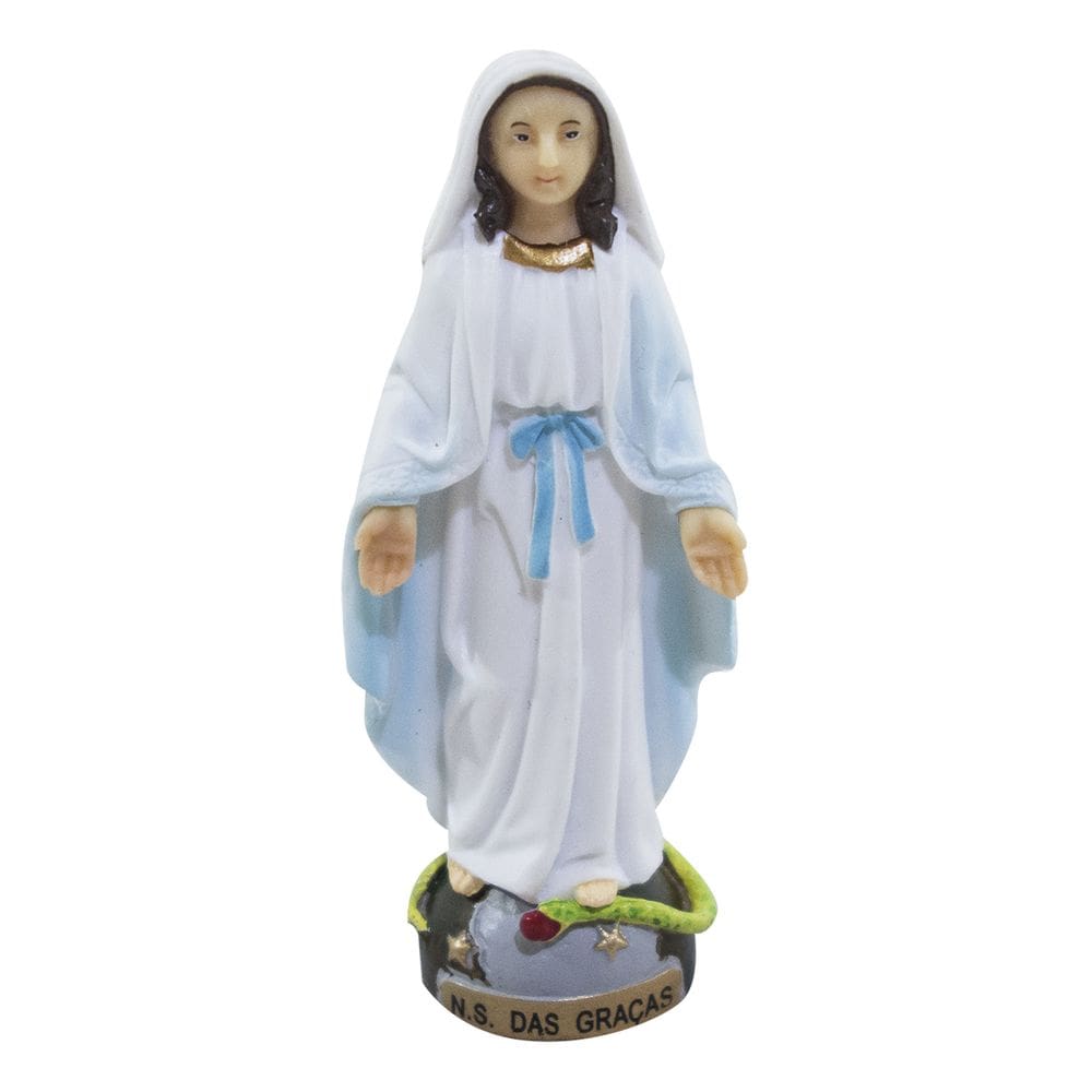 Imagem Enfeite Estátua Pequena Nossa Senhora Das Graças 8cm