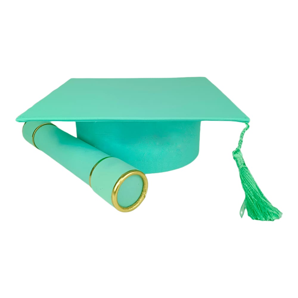 Capelo E Canudo De Formatura Verde Água Adulto