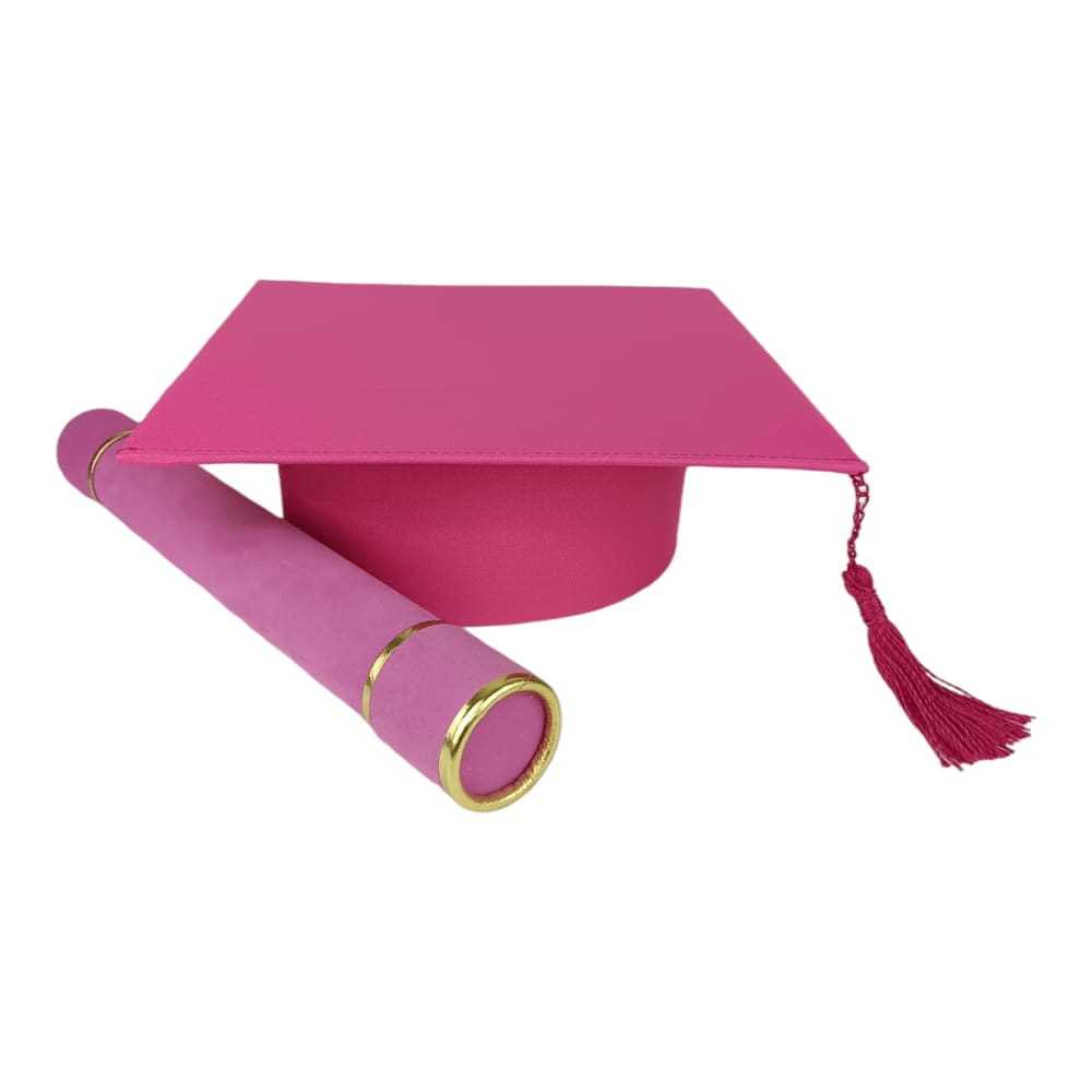 Capelo E Canudo De Formatura Pink Infantil