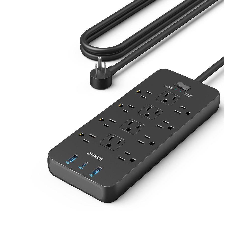 Protetor de sobretensão Power Strip Anker 12 tomadas com USB C e 2 USB