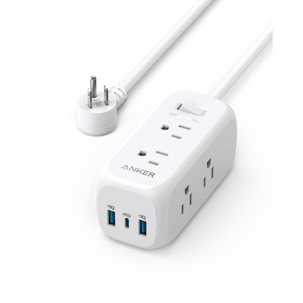 Power Strip Anker USB C Power Delivery 20W 6 tomadas Cabo de 5 pés