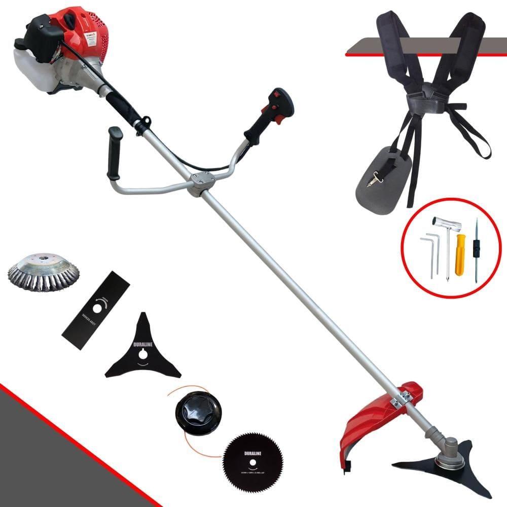 Roçadeira Multifuncional Anmax CG430P-TB 43cc 9.000rpm 2HP Com Carretel e Lâmina Facão + Lâmina 3 Pontas + Lâmina 80 Dentes + Disco Escova de Aço