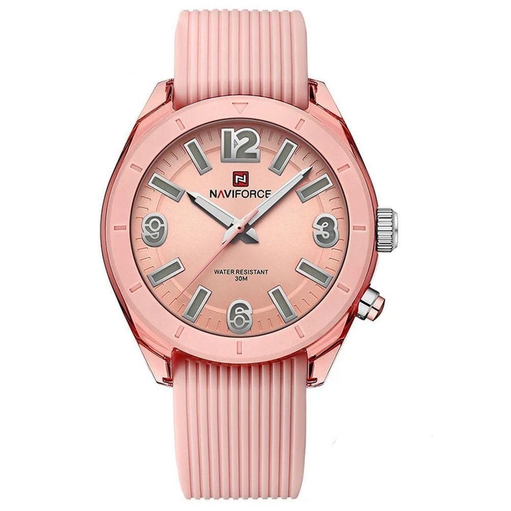 Relógio De Pulso Feminino Quartzo Pulseira Silicone à Prova D´água Casual Analógico Rosa