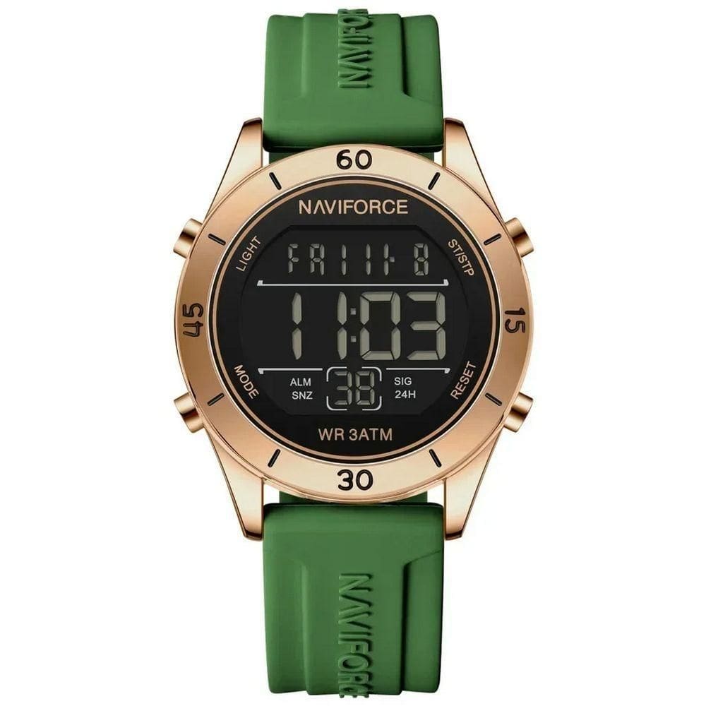 Relógio Feminino Esportivo Tela Lcd Digital Pulseira Silicone Impermeavel 3atm Verde