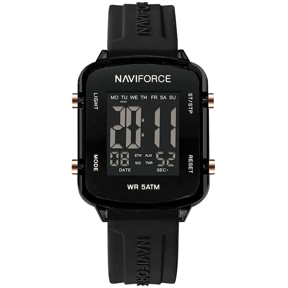 Relógio Unissex Digital Esportivo á Prova D´agua Pulseria Silicone Tela Display Lcd Casual Preto