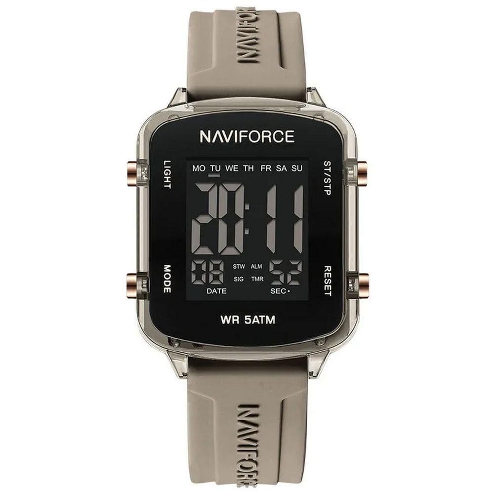 Relógio Unissex Digital Esportivo á Prova D´agua Pulseria Silicone Tela Display Lcd Casual Marrom