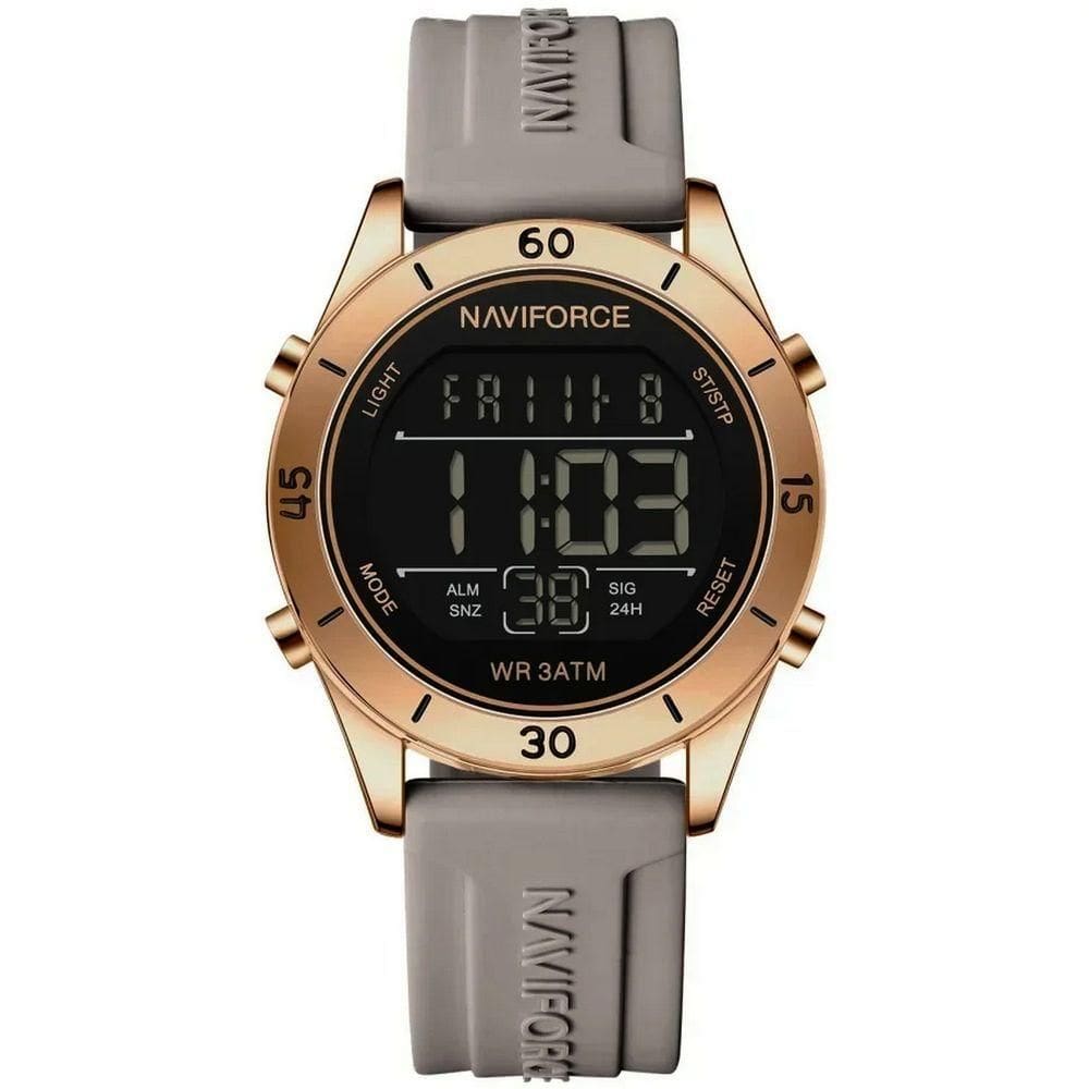 Relógio Feminino Esportivo Tela Lcd Digital Pulseira Silicone Impermeavel 3atm Marrom