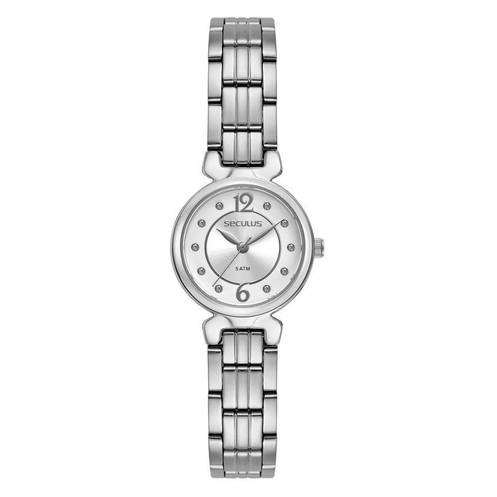 Relógio Seculus Feminino Ref: 23709L0Svns4 Casual Prateado