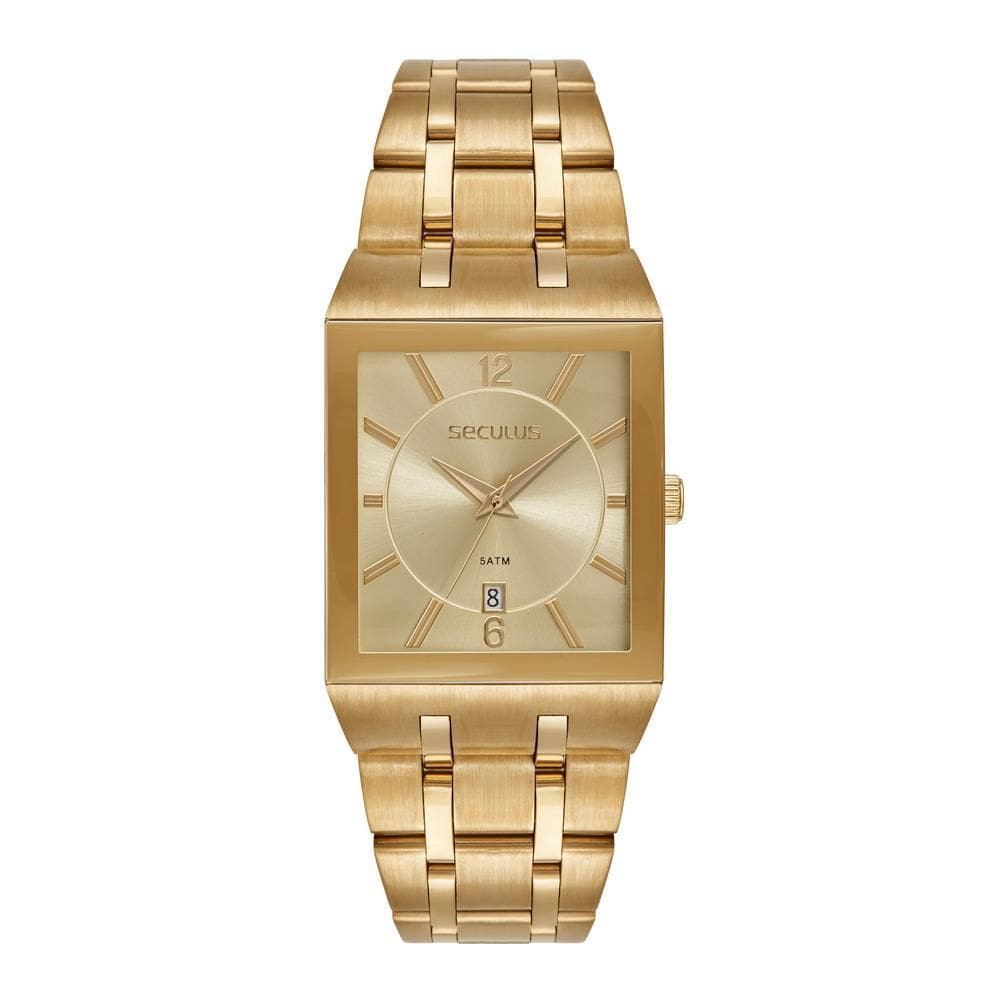Relógio Seculus Masculino Ref: 77314Gpsvda2 Retangular