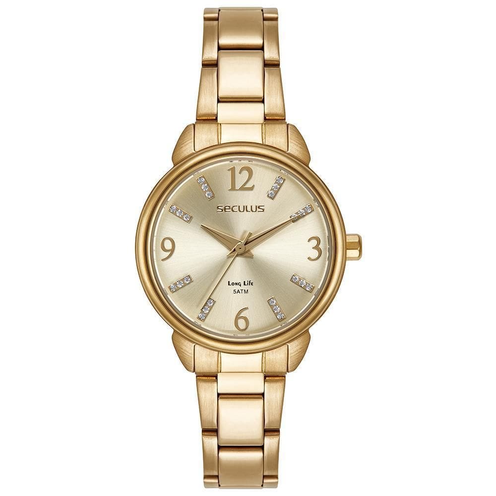 Relógio Seculus Feminino Ref: 44290Lpsvda1 Casual Aço