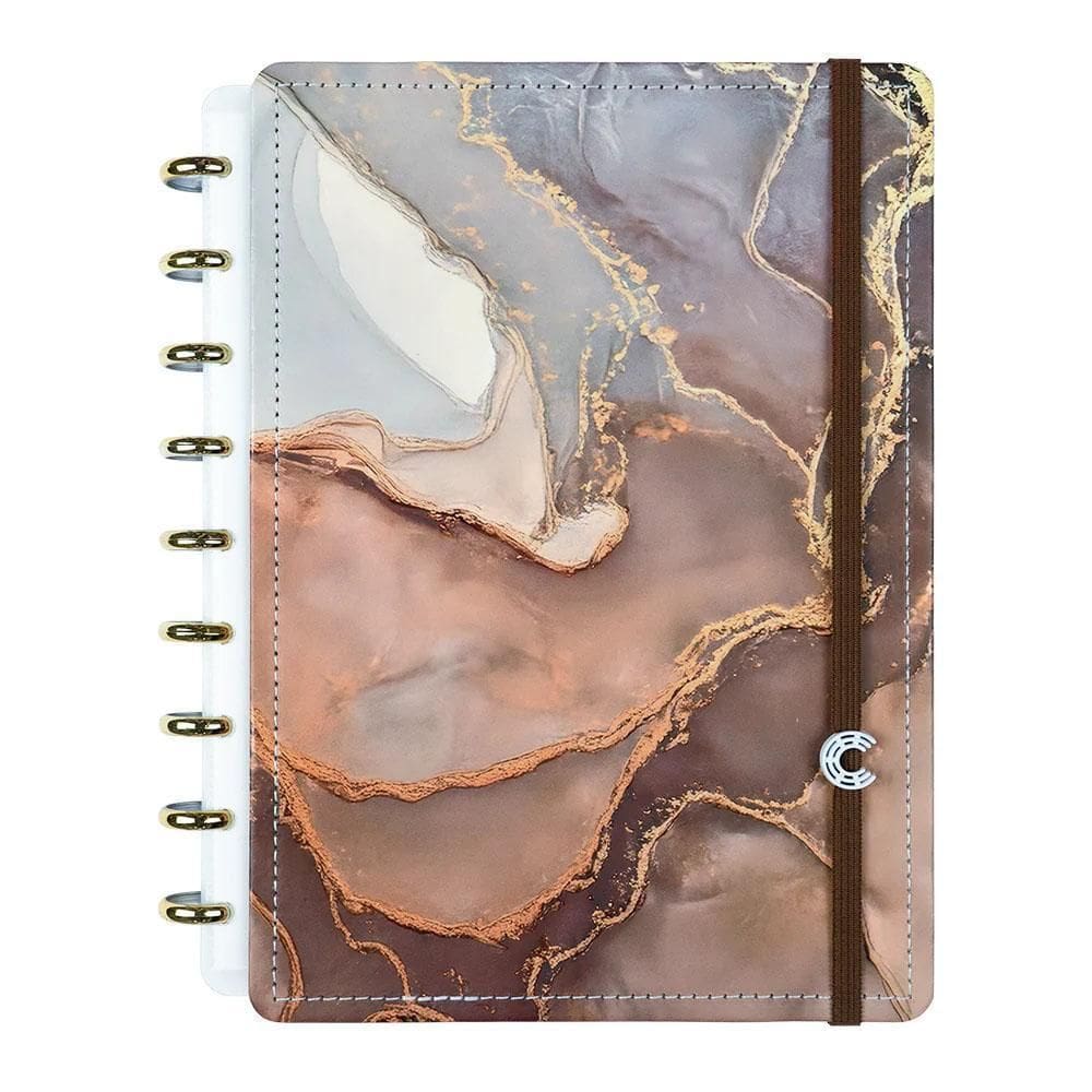 Caderno Inteligente 80 Folhas Marmorizado Jasper Médio