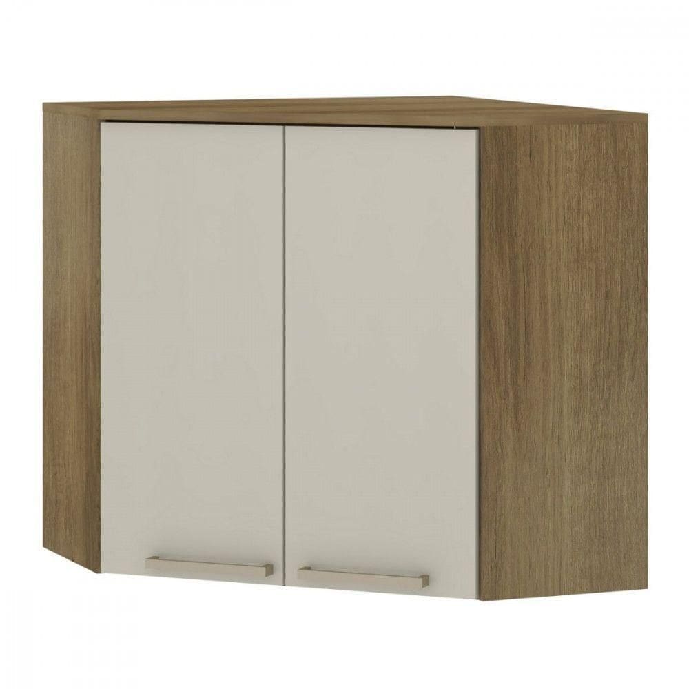 Armário Aéreo 2 Portas Canto Diagonal Isis Luciane Avela/mocca