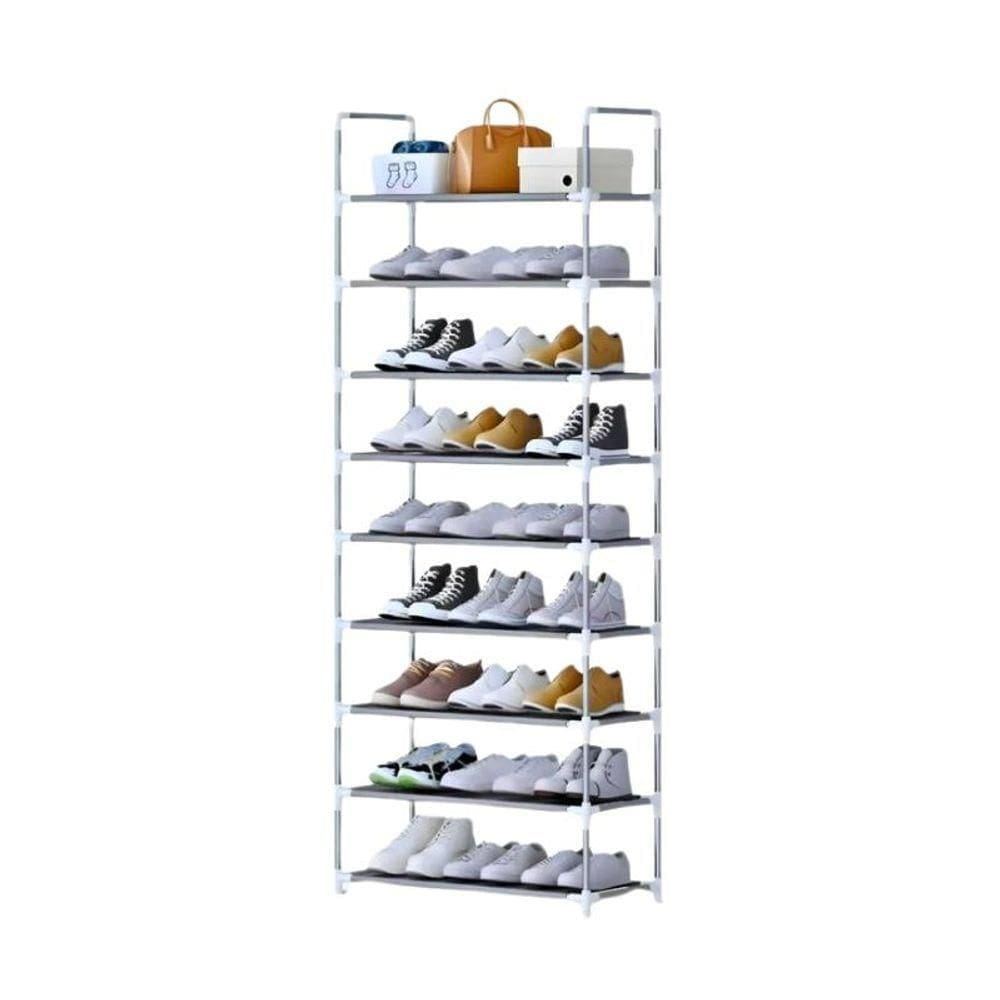 Sapateira Vertical 9 Prateleira Organizador Multiuso Branco