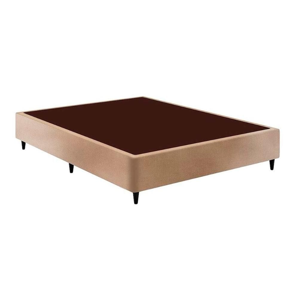 Cama Box Base Casal Sommier Linho Bege (138x188x23) - Ortobom