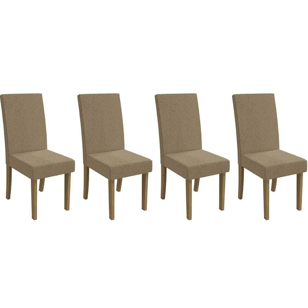 Kit 2 Cadeiras de Cozinha 2CAD131FR 4 Un Freijo/Linho Fendi A057 - Kappesberg