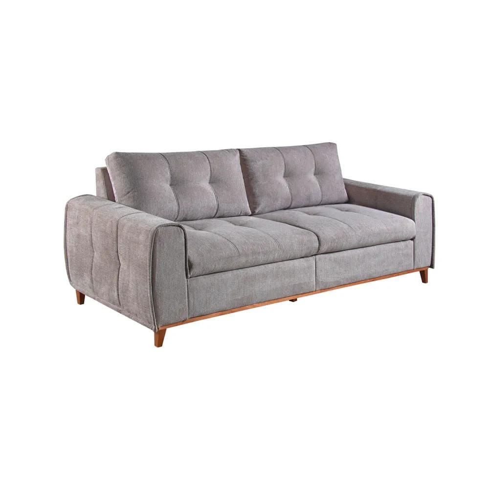 Sofá 3 Lugares Leblon Cinza 180cm