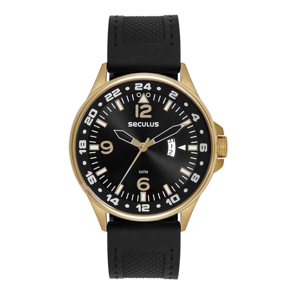 Relógio Seculus Masculino Ref: 44279gpsvdu2 Esportivo Dourado