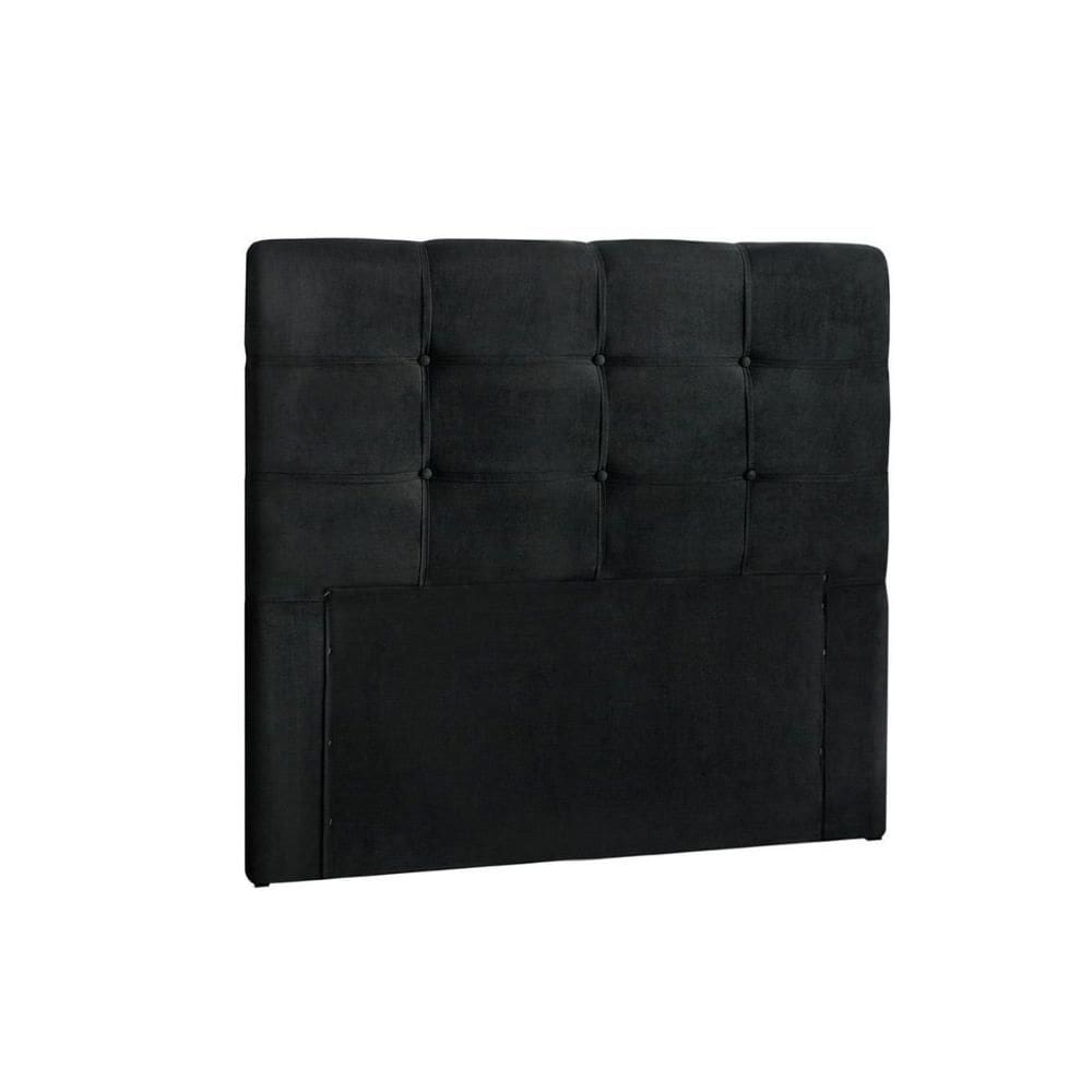 Painel de Cama Box Estofada Clean Plus Solteiro - Suede Preto - Simbal