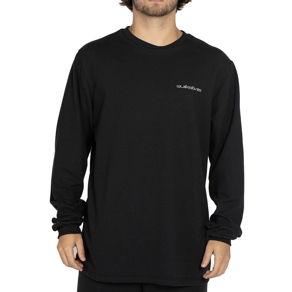 Camiseta Quiksilver Manga Longa Omni Type WT25 Preto