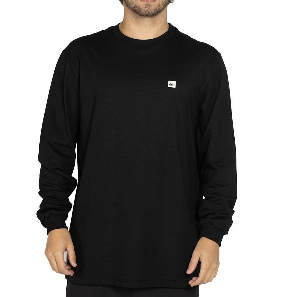 Camiseta Quiksilver Manga Longa Transfer Square WT25 Preto