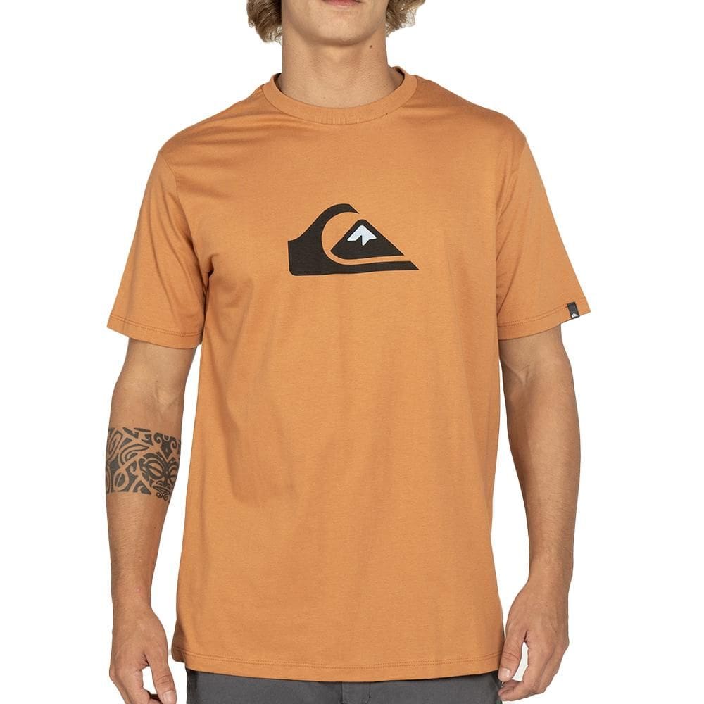 Camiseta Quiksilver Comp Logo WT25 Masculina Mostarda