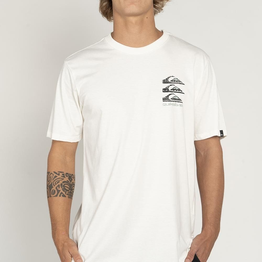 Camiseta Quiksilver Vertical Logo Plus Size WT25 Snow White