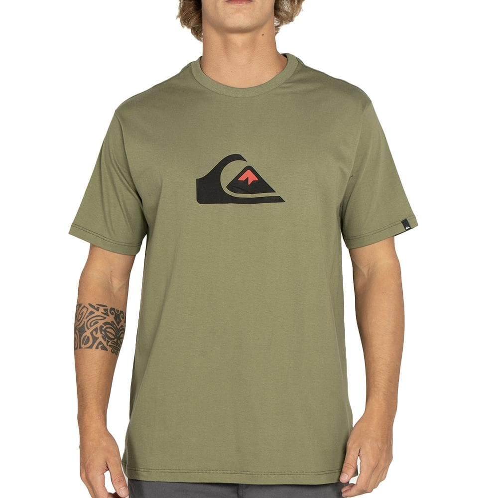 Camiseta Quiksilver Comp Logo WT25 Masculina Verde Escuro