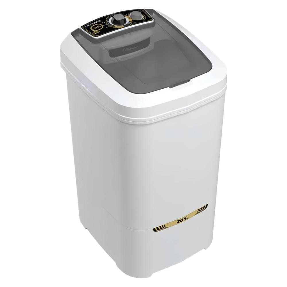 Tanquinho de Lavar Roupa 20,5kg Newmaq Semiautomática com 9 Programas de Lavagem Branco 127V