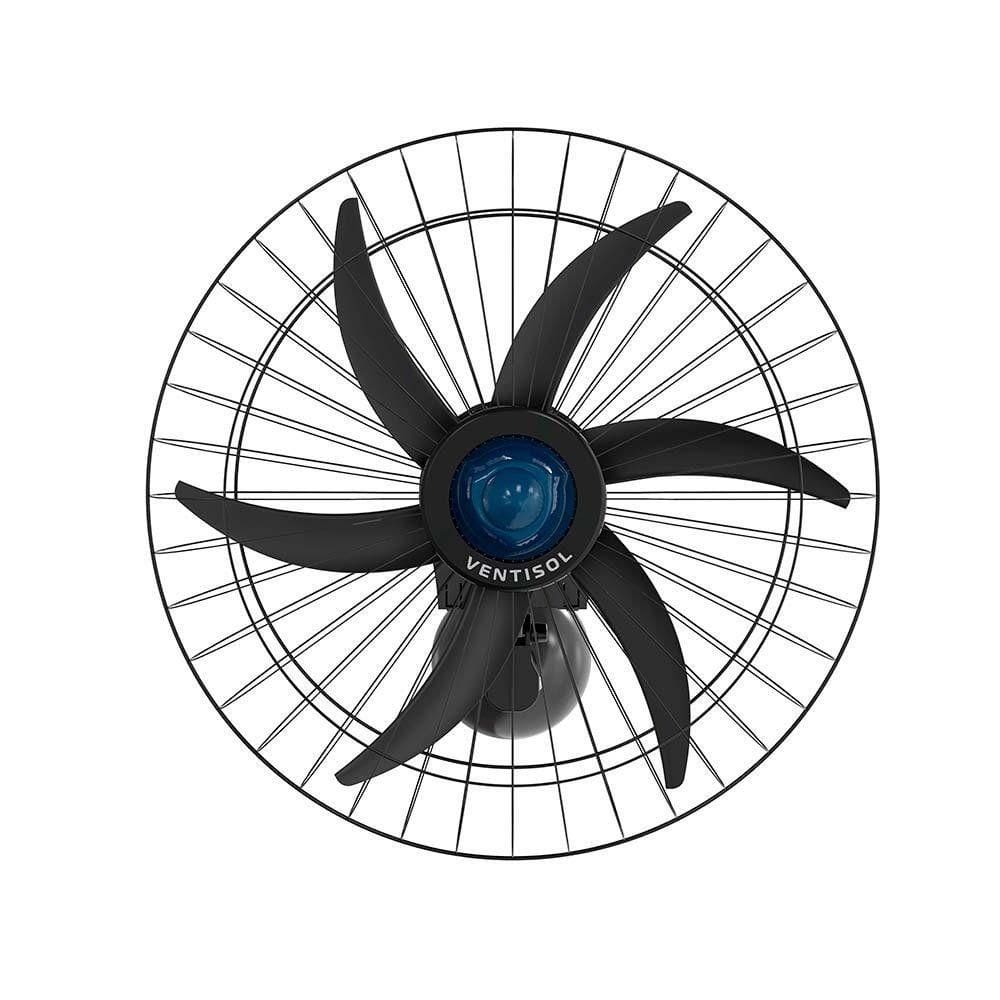 Ventilador Osc Parede Falcon 60cm 6 Pás Preto-azul Bivolt