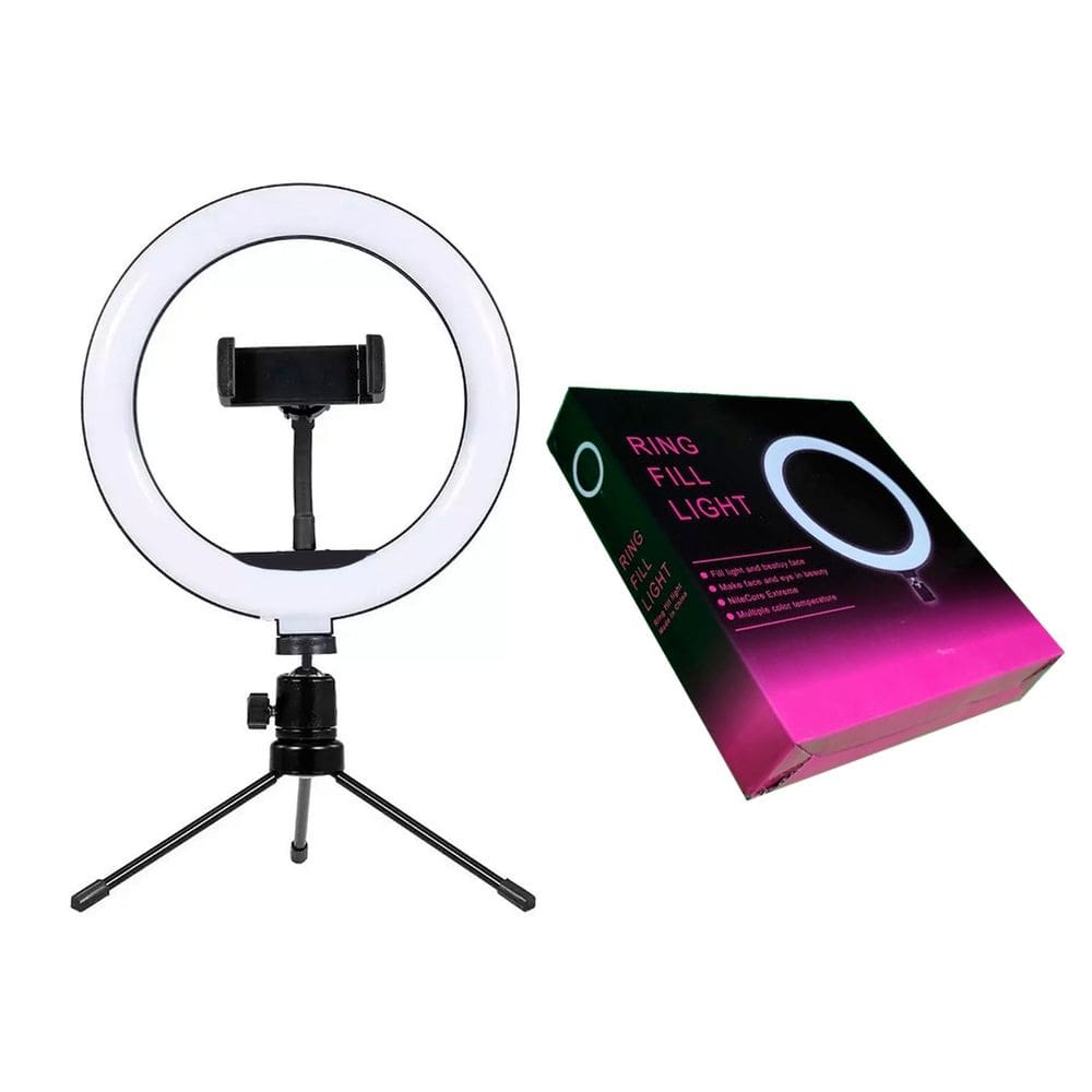 Ring Light Iluminador Led 20cm 8 Polegadas + Tripé De Mesa lle8