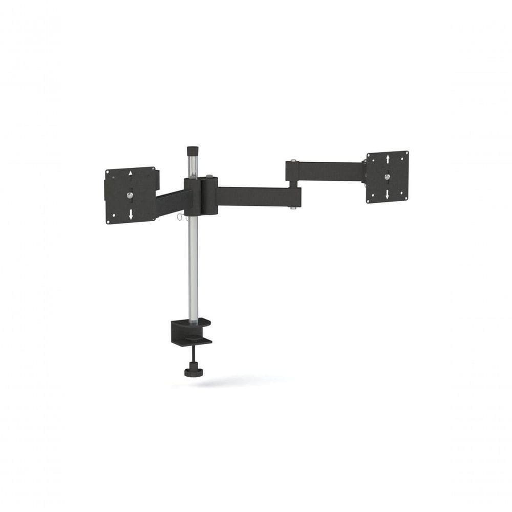 Suporte De Mesa Multivisao Triarticulado Para 2 Monitores Preto