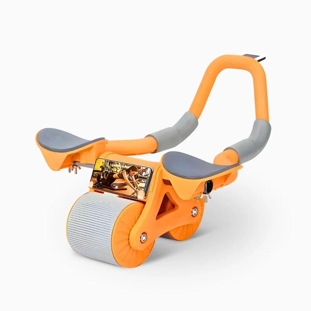 Roda Abdominal Rolo Fitness Para Exercícios Timer Freio