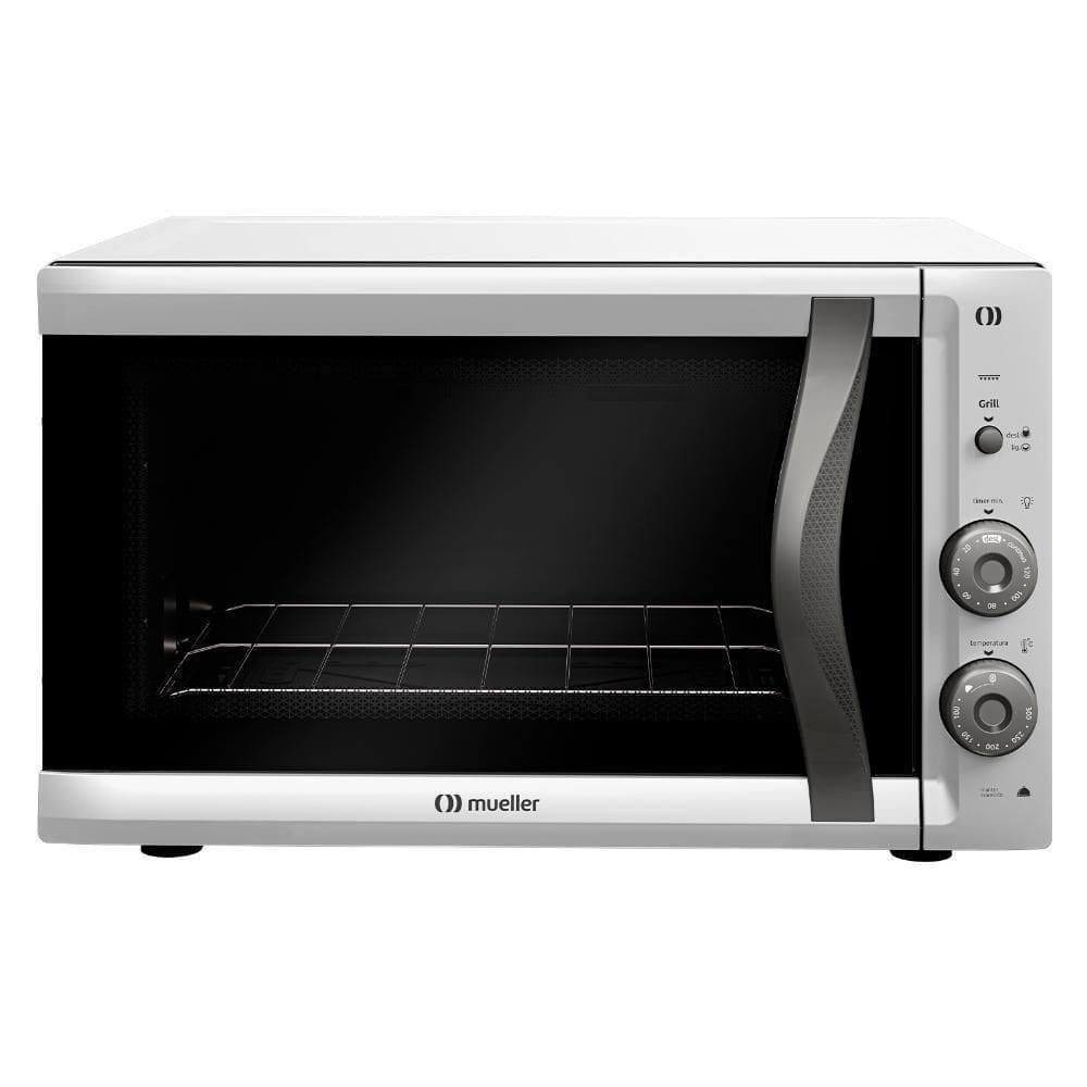 Forno Elétrico De Bancada Mueller 50 Litros E Vidro Duplo MFB50F Branco 110V