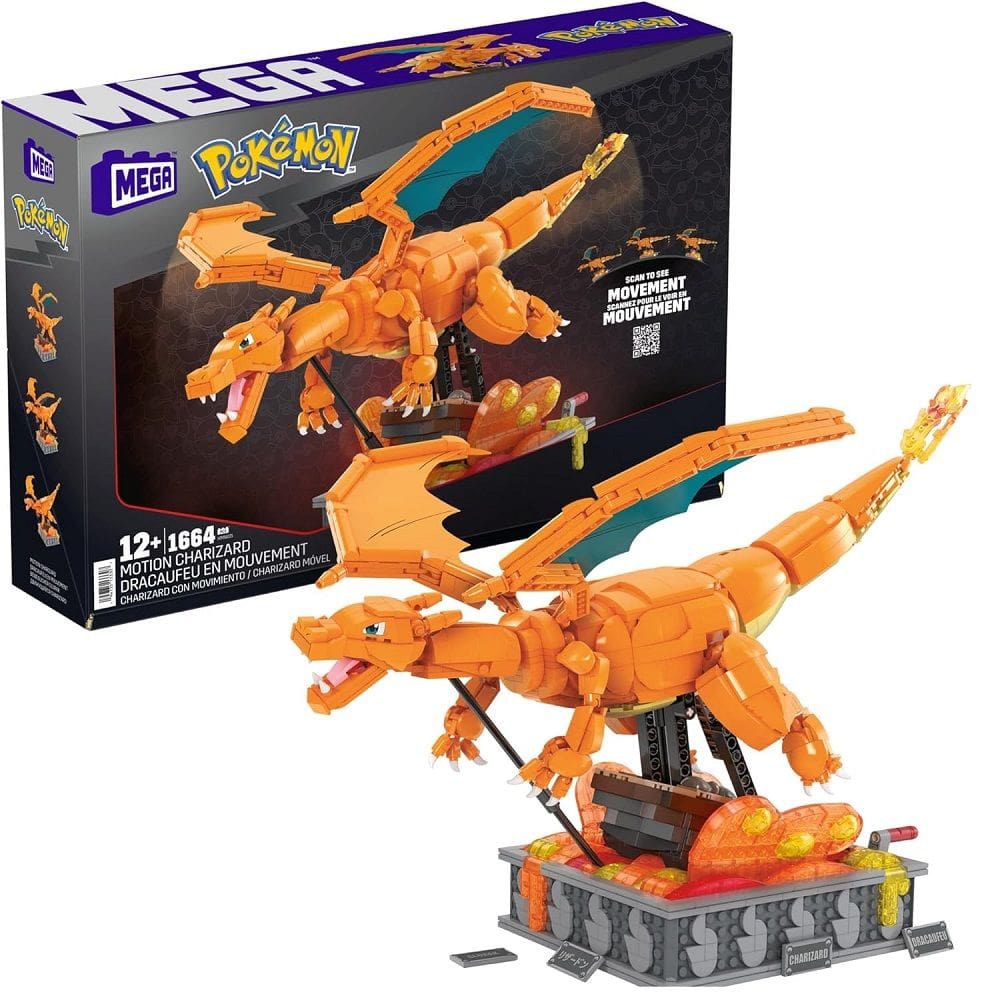 Brinquedo de Construção Mega Pokémon Charizard Movement - Mattel