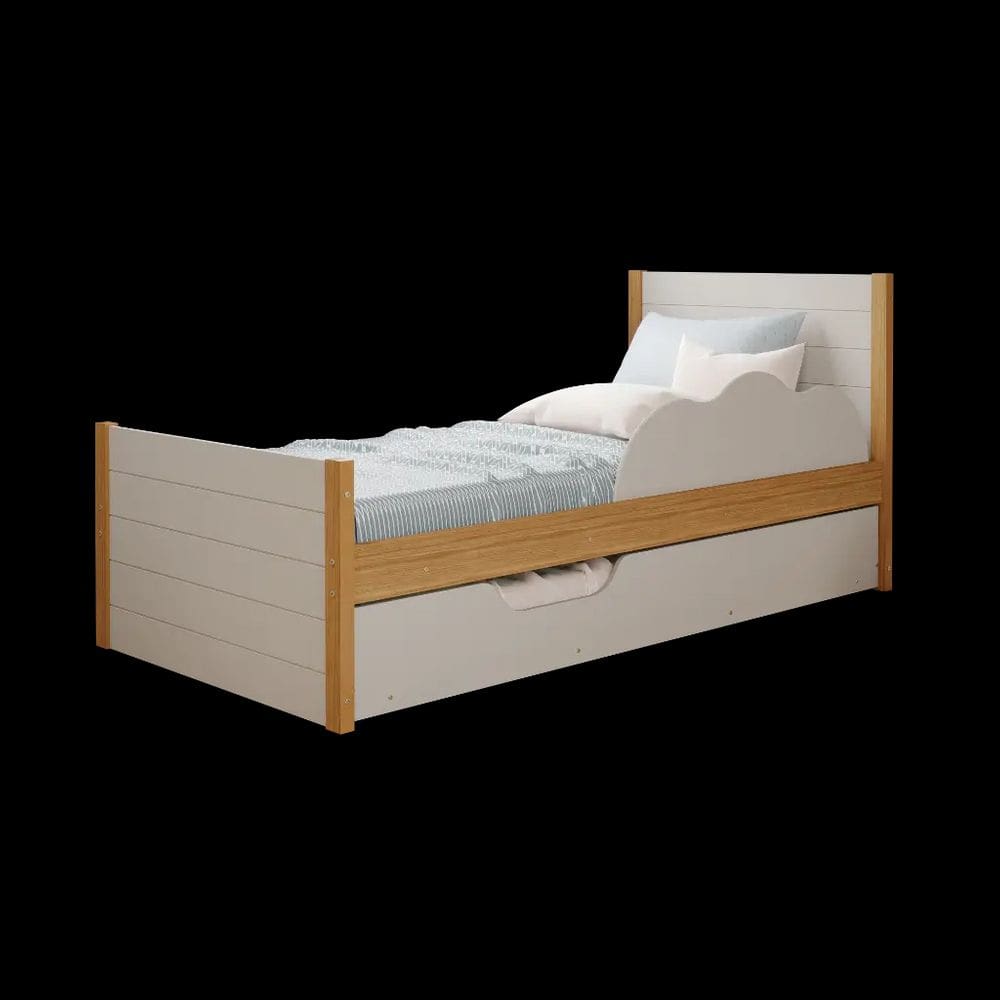 Cama Solteiro Bibox Dorabelly Elza com cama auxiliar MDF