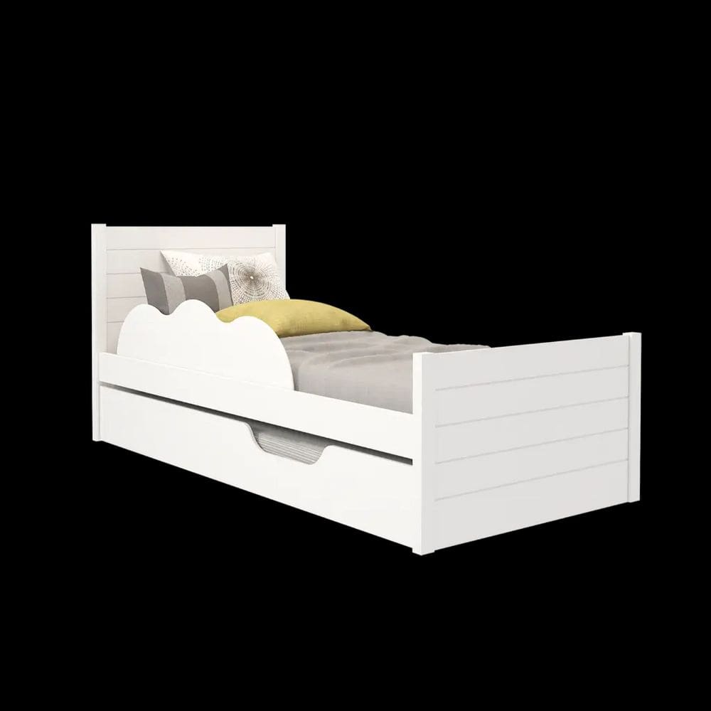Cama Solteiro Bibox Dorabelly Elza com cama auxiliar MDF