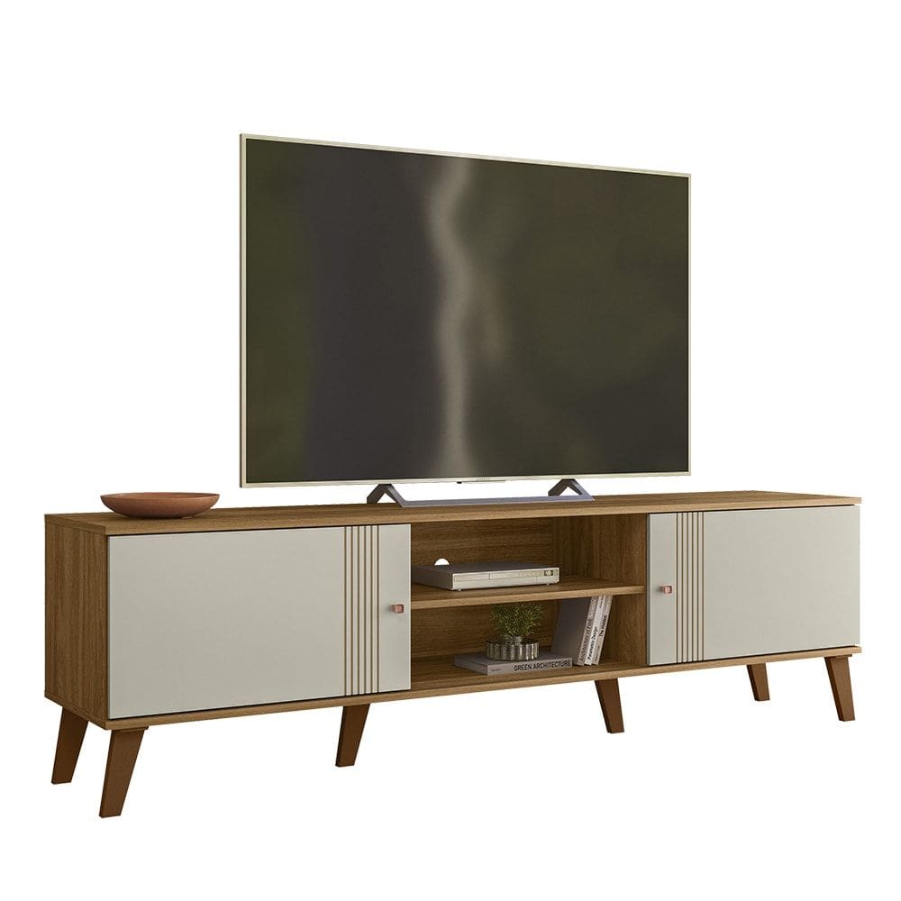 Rack Bancada Para TV 75 Pol 180 cm Denv Nature Off White PLLA