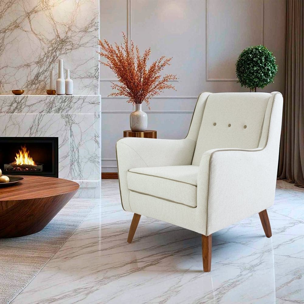 Poltrona para Sala de Estar 90cm X 73cm Tarsila Palha