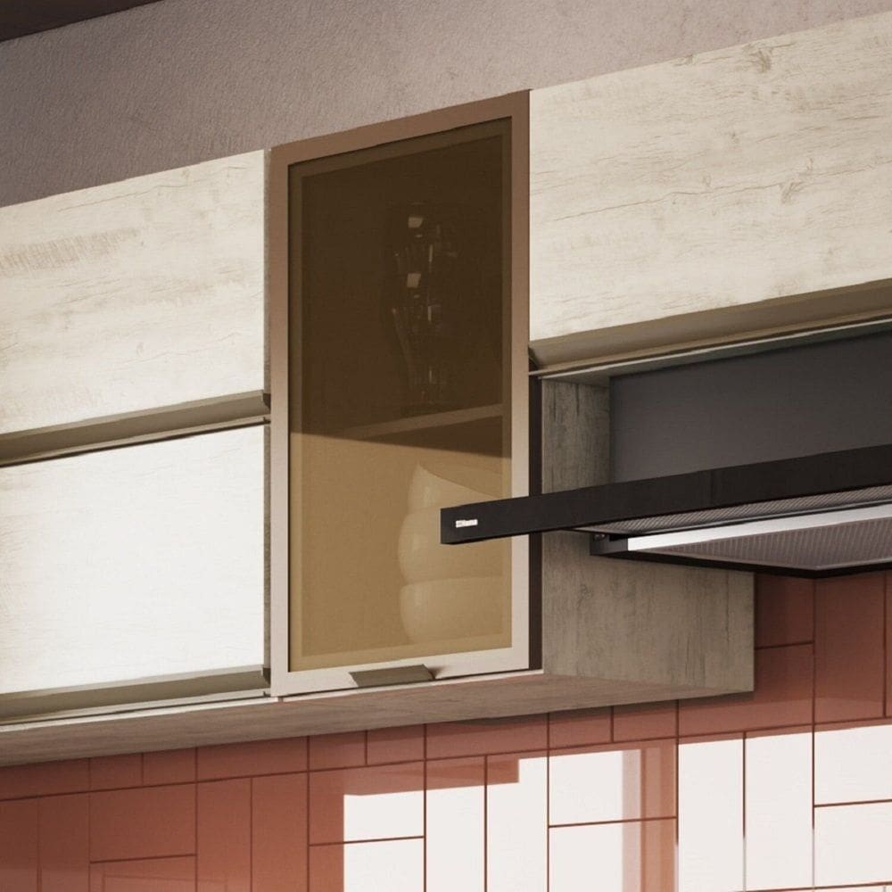 Armário para Cozinha Aéreo com Vidro Greta Crema