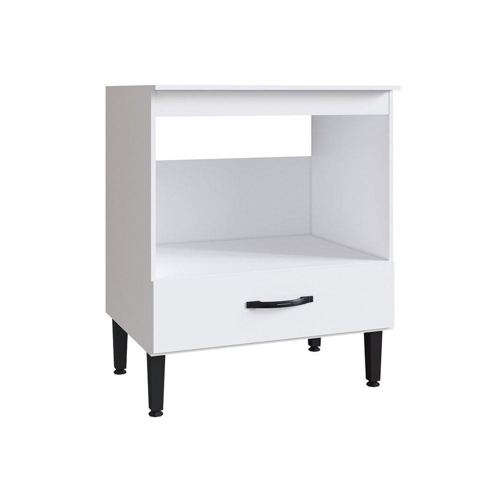 Balcão para Cozinha com Tampo 1 Porta Light Branco
